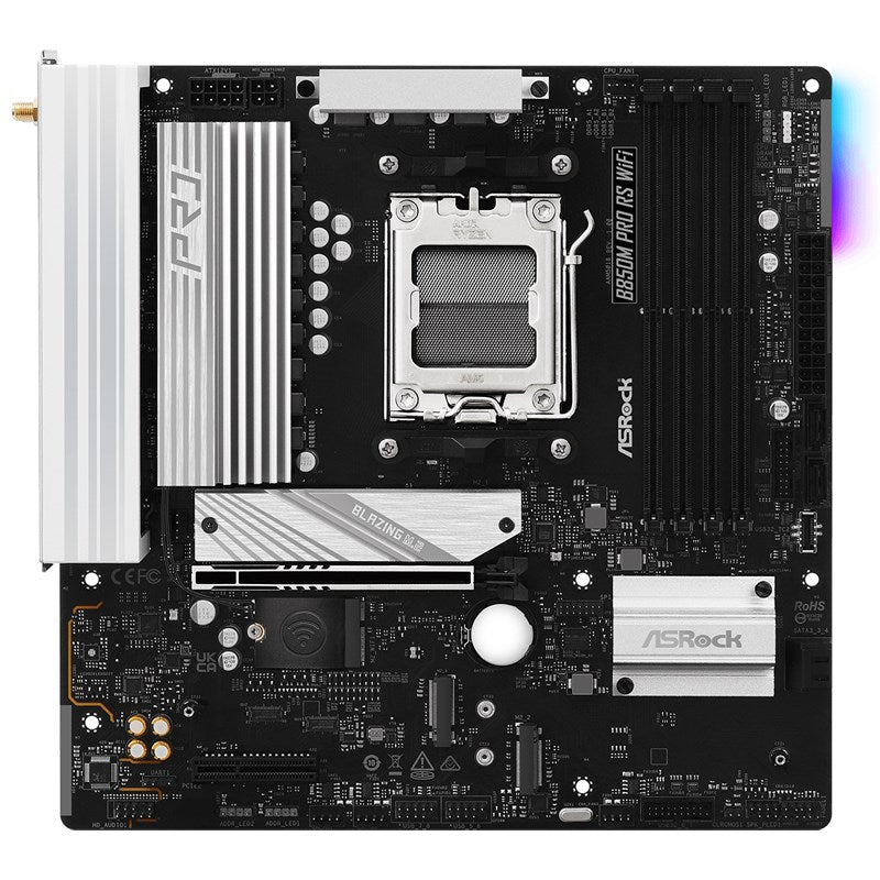 ASRock B850M PRO RS WIFI AMD AM5 Micro ATX Gaming Motherboard ASRock B850M PRO RS WIFI AMD AM5 Micro ATX Gaming Motherboard